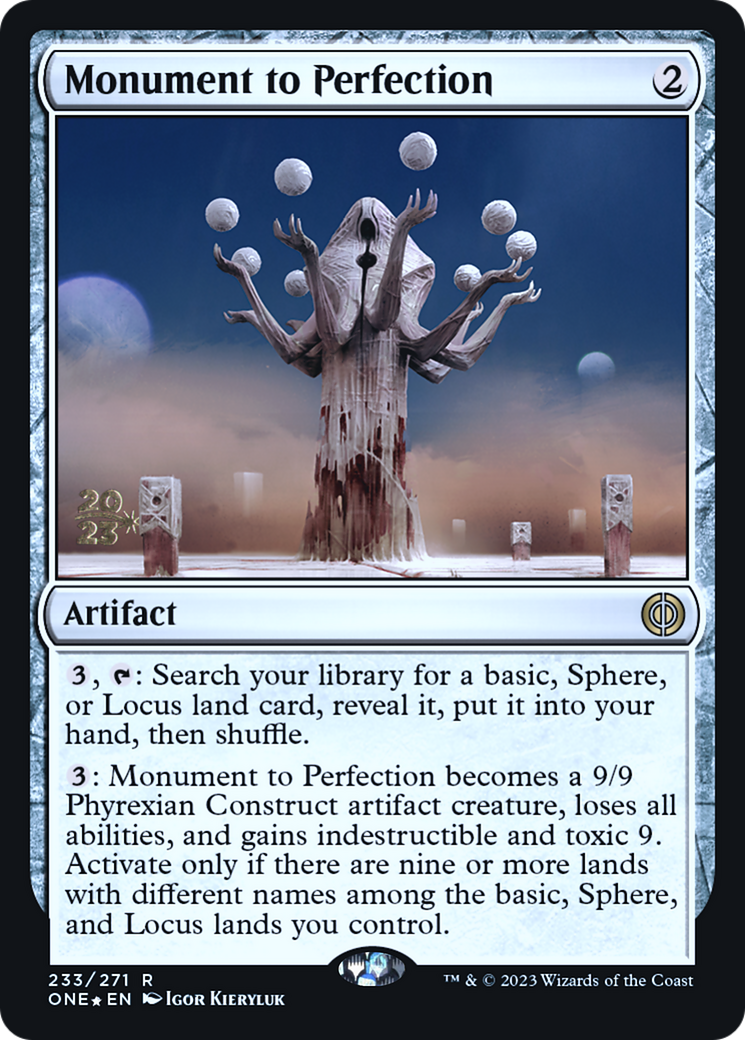 Monument to Perfection [Phyrexia: All Will Be One Prerelease Promos] | Silver Goblin