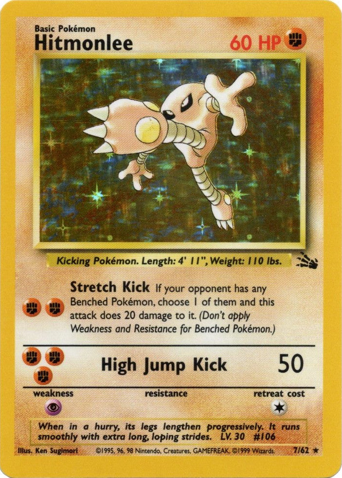 Hitmonlee (7/62) [Fossil Unlimited] | Silver Goblin