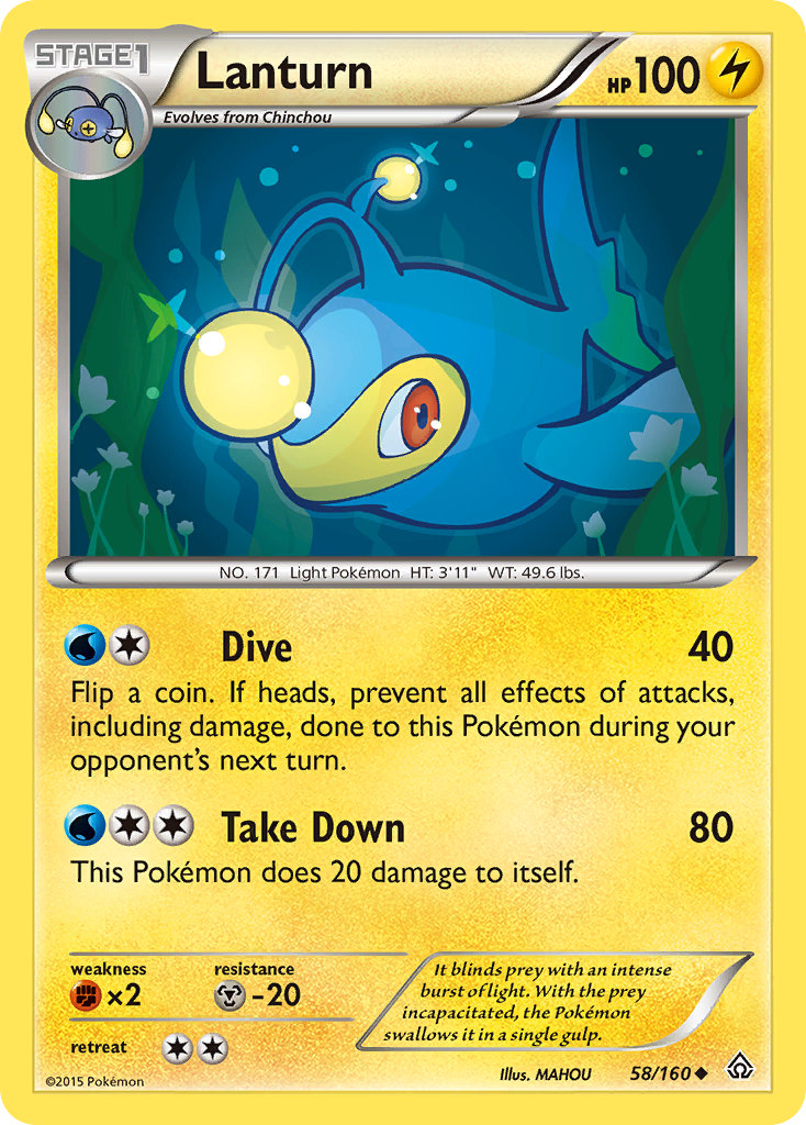 Lanturn (58/160) [XY: Primal Clash] | Silver Goblin