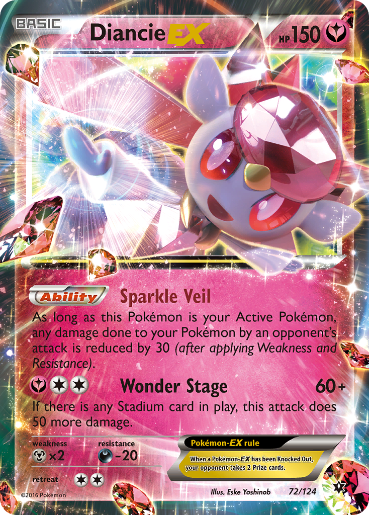 Diancie EX (72/124) [XY: Fates Collide] | Silver Goblin