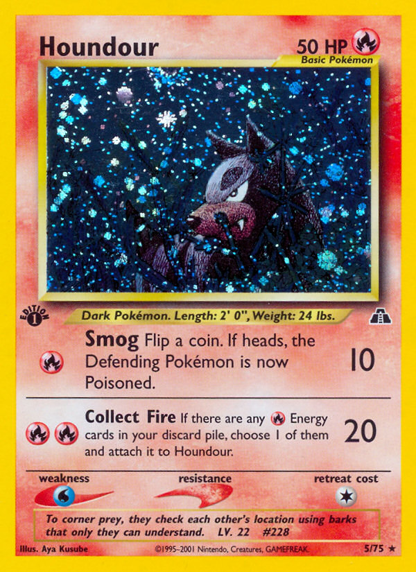 Houndour (5/75) [Neo Discovery 1st Edition] | Silver Goblin