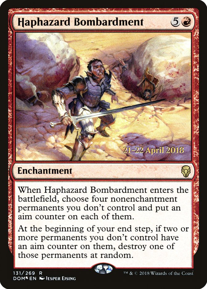 Haphazard Bombardment [Dominaria Prerelease Promos] | Silver Goblin