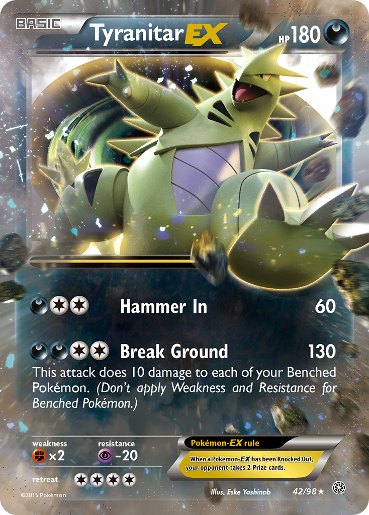 Tyranitar EX (42/98) [XY: Ancient Origins] | Silver Goblin