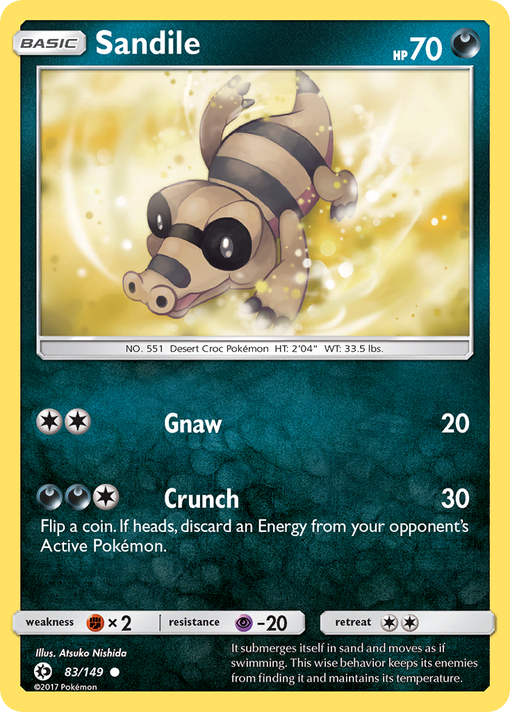 Sandile (83/149) [Sun & Moon: Base Set] | Silver Goblin