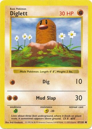 Diglett (47/102) [Base Set Shadowless Unlimited] | Silver Goblin