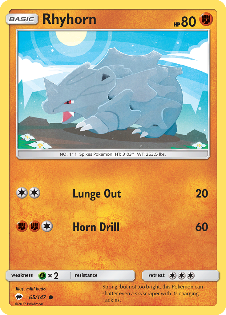 Rhyhorn (65/147) [Sun & Moon: Burning Shadows] | Silver Goblin