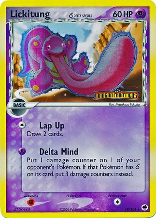 Lickitung (19/101) (Delta Species) (Stamped) [EX: Dragon Frontiers] | Silver Goblin