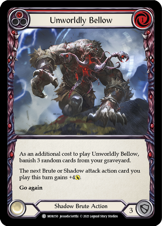 Unworldly Bellow (Red) [MON150] (Monarch)  1st Edition Normal | Silver Goblin