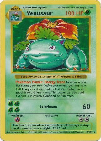 Venusaur (15/102) [Base Set Shadowless Unlimited] | Silver Goblin