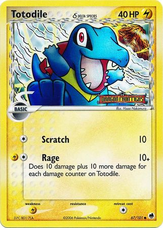 Totodile (67/101) (Delta Species) (Stamped) [EX: Dragon Frontiers] | Silver Goblin