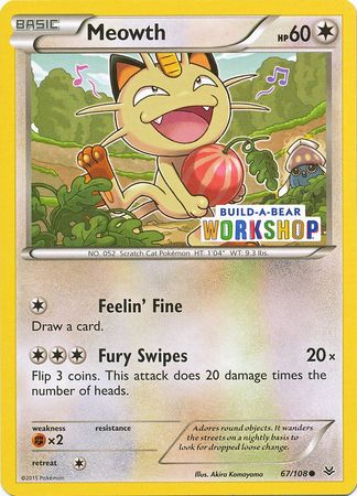 Meowth (67/108) (Build A Bear Workshop Exclusive) [XY: Roaring Skies] | Silver Goblin