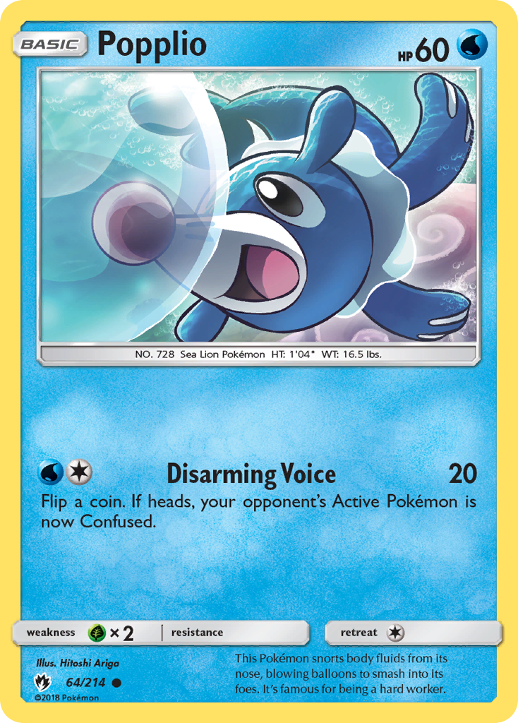 Popplio (64/214) [Sun & Moon: Lost Thunder] | Silver Goblin