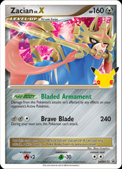 Zacian LV.X (SWSH135) (Celebrations) [Sword & Shield: Black Star Promos] | Silver Goblin