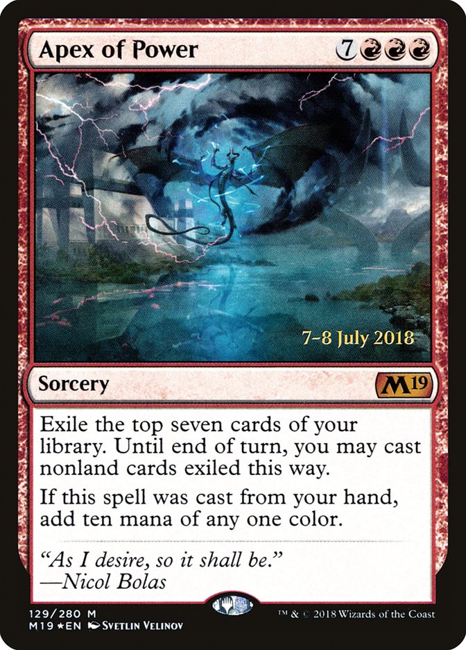 Apex of Power [Core Set 2019 Prerelease Promos] | Silver Goblin