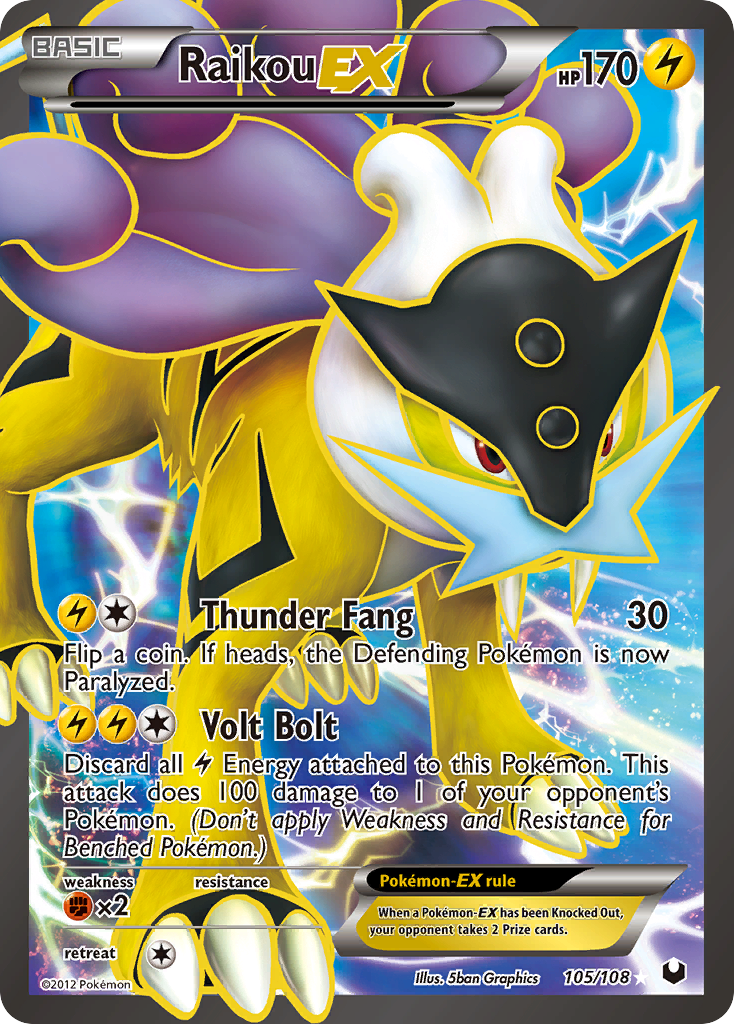 Raikou EX (105/108) [Black & White: Dark Explorers] | Silver Goblin