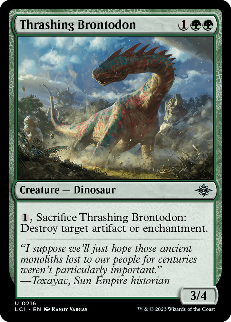 Thrashing Brontodon [The Lost Caverns of Ixalan] | Silver Goblin