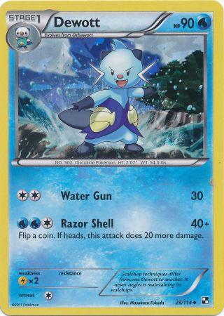 Dewott (29/114) (Cracked Ice Holo) [Black & White: Base Set] | Silver Goblin