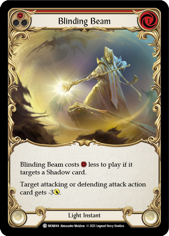 Blinding Beam (Red) [MON084-RF] (Monarch)  1st Edition Rainbow Foil | Silver Goblin