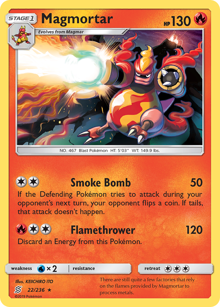 Magmortar (22/236) [Sun & Moon: Unified Minds] | Silver Goblin