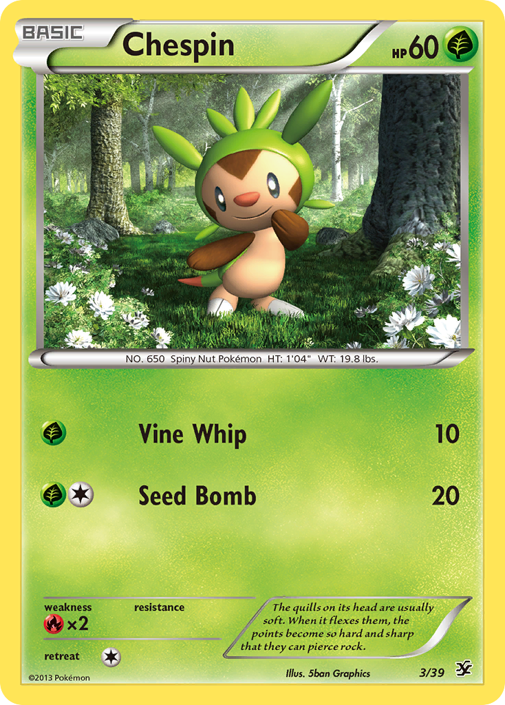 Chespin (3/39) [XY: Kalos Starter Set] | Silver Goblin