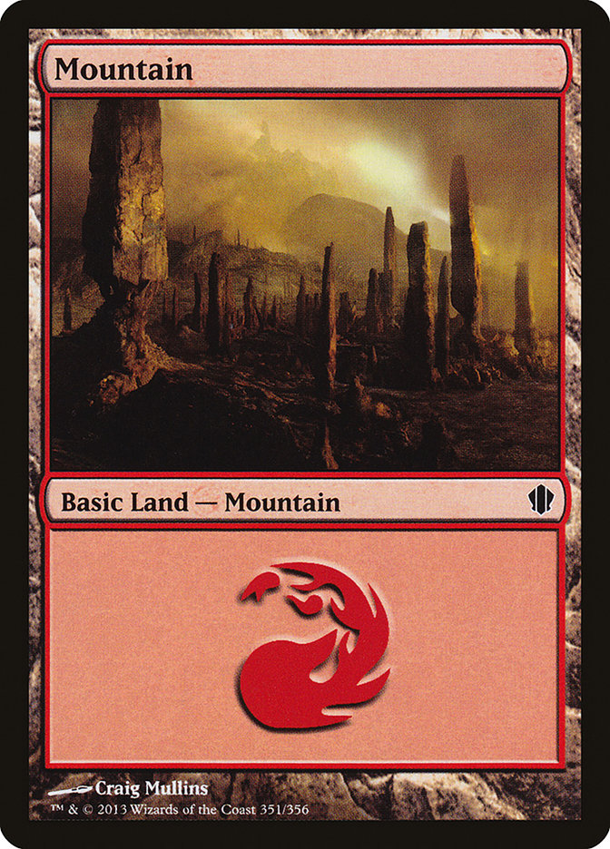 Mountain (351) [Commander 2013] | Silver Goblin