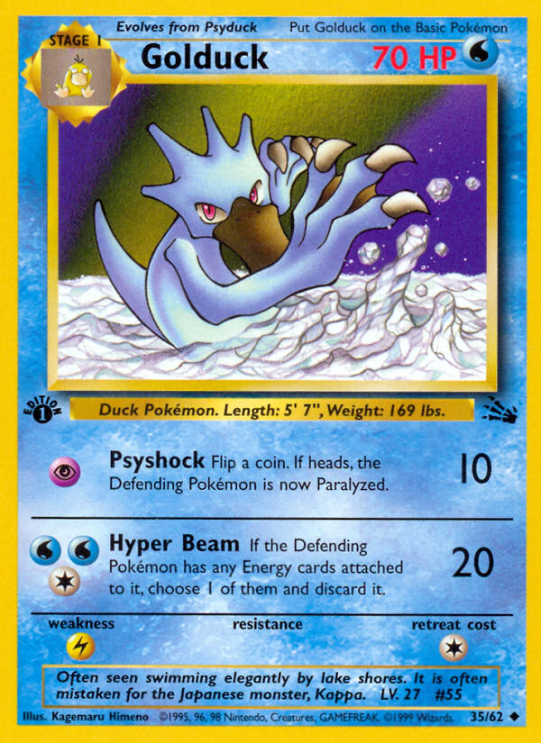 Golduck (35/62) [Fossil 1st Edition] | Silver Goblin