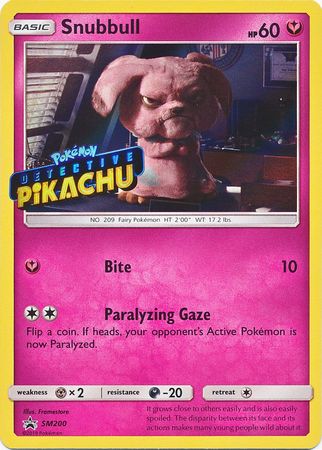 Snubbull Detective (SM200) (Pikachu Stamped) [Sun & Moon: Black Star Promos] | Silver Goblin