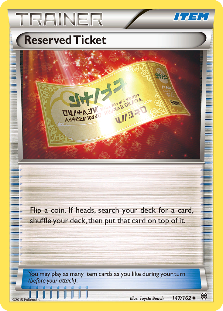 Reserved Ticket (147/162) [XY: BREAKthrough] | Silver Goblin