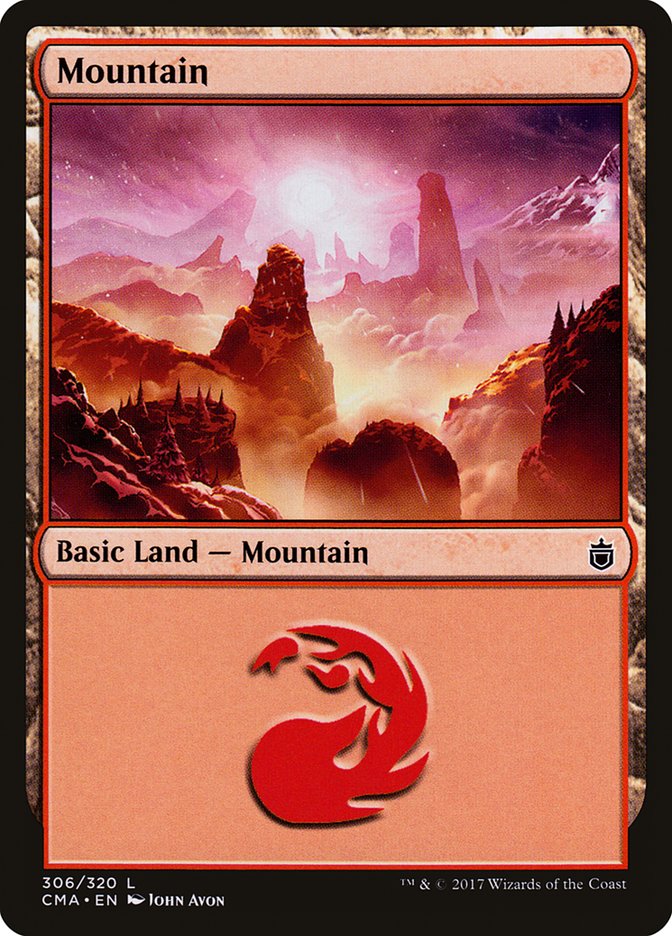 Mountain (306) [Commander Anthology] | Silver Goblin