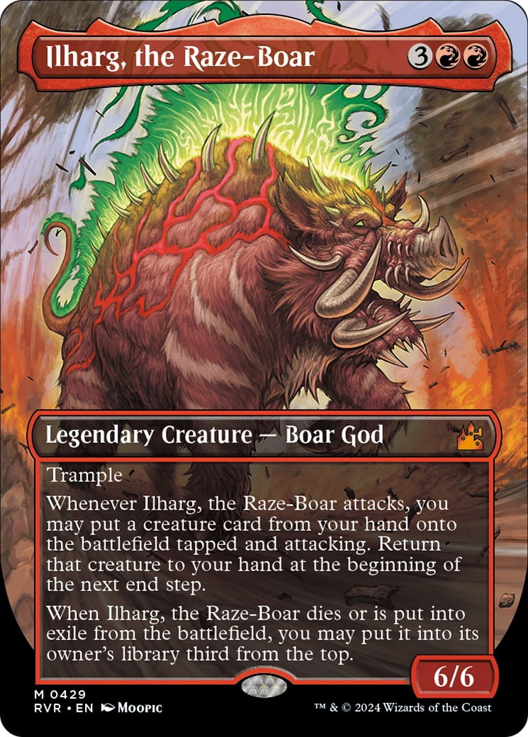 Ilharg, the Raze-Boar (Anime Borderless) [Ravnica Remastered] | Silver Goblin
