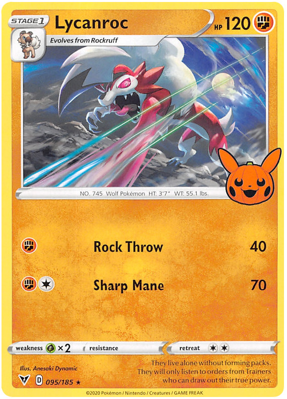 Lycanroc (095/185) [Trick or Trade 2023] | Silver Goblin