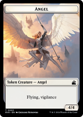 Spirit (0018) // Angel (0003) Double-Sided Token [Ravnica Remastered Tokens] | Silver Goblin