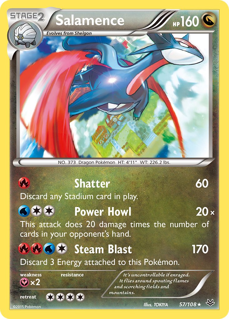 Salamence (57/108) (Theme Deck Exclusive) [XY: Roaring Skies] | Silver Goblin