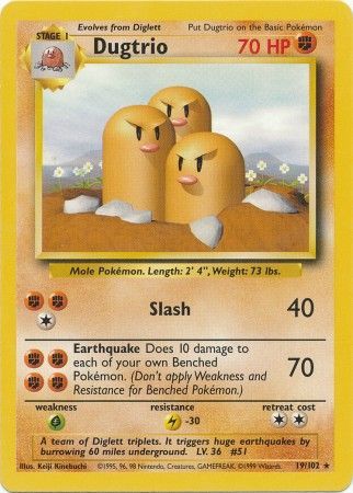 Dugtrio (19/102) [Base Set Unlimited] | Silver Goblin