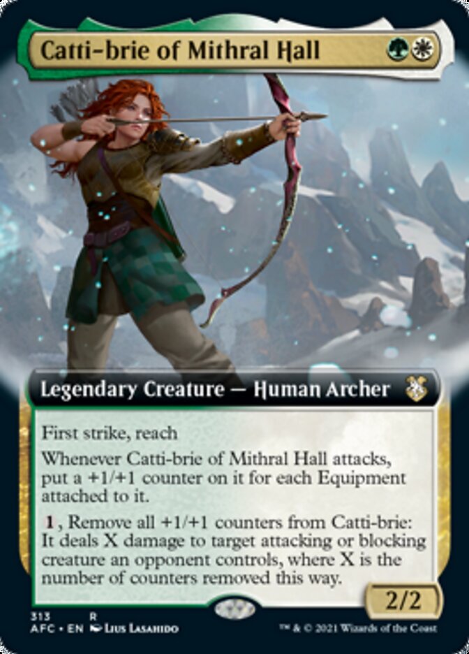Catti-brie of Mithral Hall (Extended Art) [Dungeons & Dragons: Adventures in the Forgotten Realms Commander] | Silver Goblin