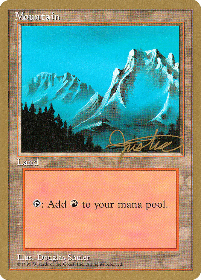 Mountain (mj374) (Mark Justice) [Pro Tour Collector Set] | Silver Goblin