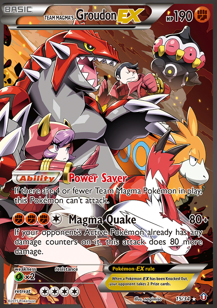 Team Magma's Groudon ex (15/34) [XY: Double Crisis] | Silver Goblin