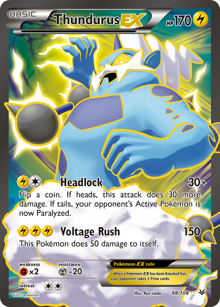 Thundurus EX (98/108) [XY: Roaring Skies] | Silver Goblin