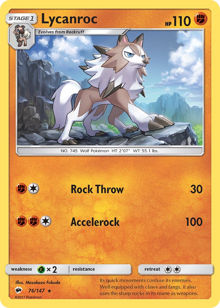 Lycanroc (76/147) (Theme Deck Exclusive) [Sun & Moon: Burning Shadows] | Silver Goblin