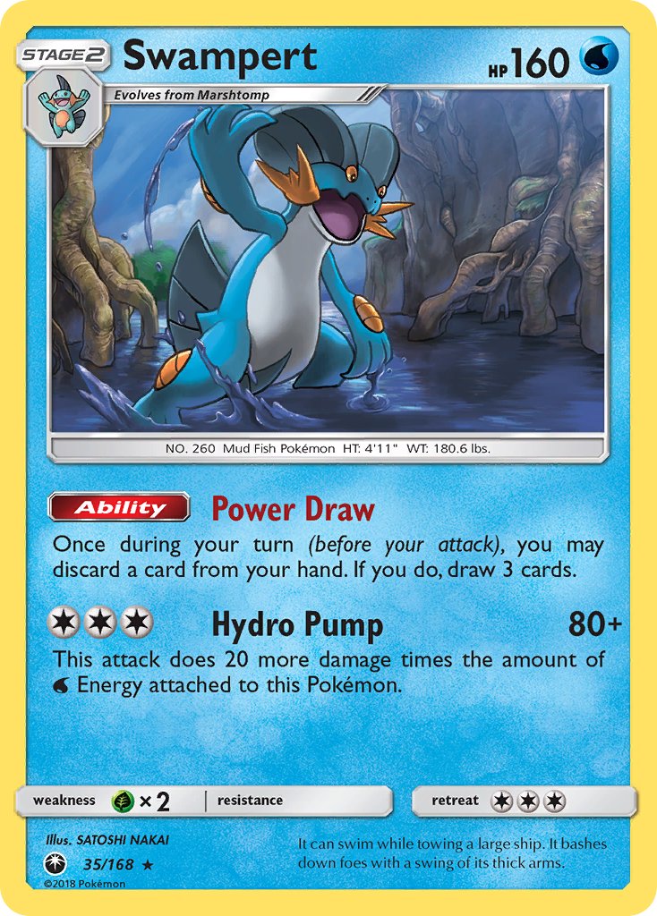 Swampert (35/168) (Theme Deck Exclusive) [Sun & Moon: Celestial Storm] | Silver Goblin