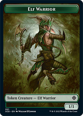 Elf Warrior // Soldier Double-Sided Token [Starter Commander Decks] | Silver Goblin