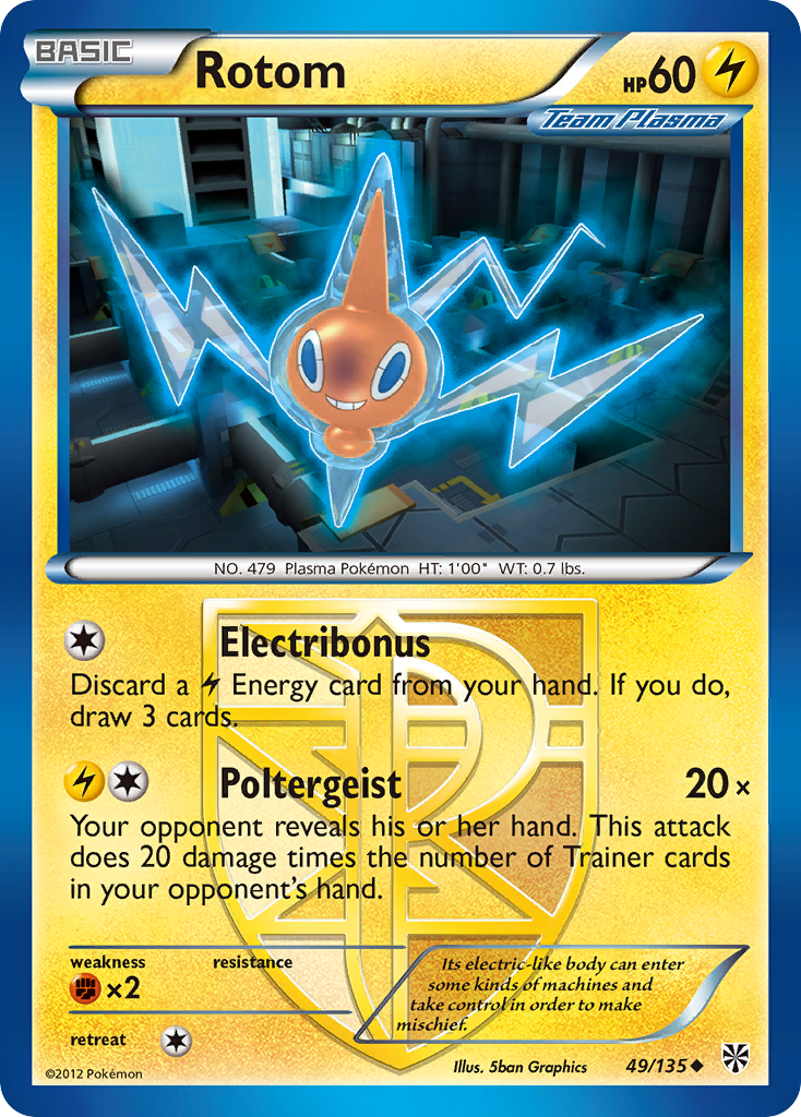 Rotom (49/135) [Black & White: Plasma Storm] | Silver Goblin