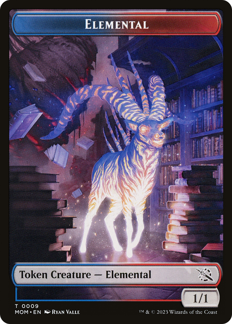 Elemental (09) // Dinosaur Double-Sided Token [March of the Machine Tokens] | Silver Goblin