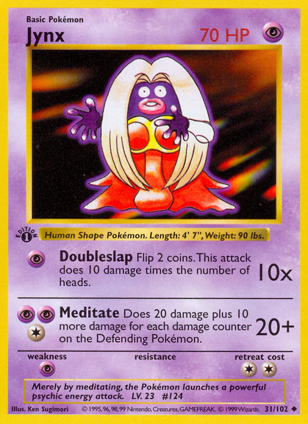 Jynx (31/102) (Shadowless) [Base Set 1st Edition] | Silver Goblin