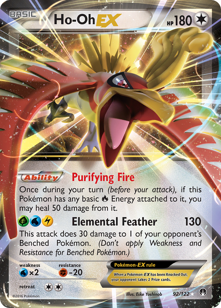 Ho-Oh EX (92/122) [XY: BREAKpoint] | Silver Goblin