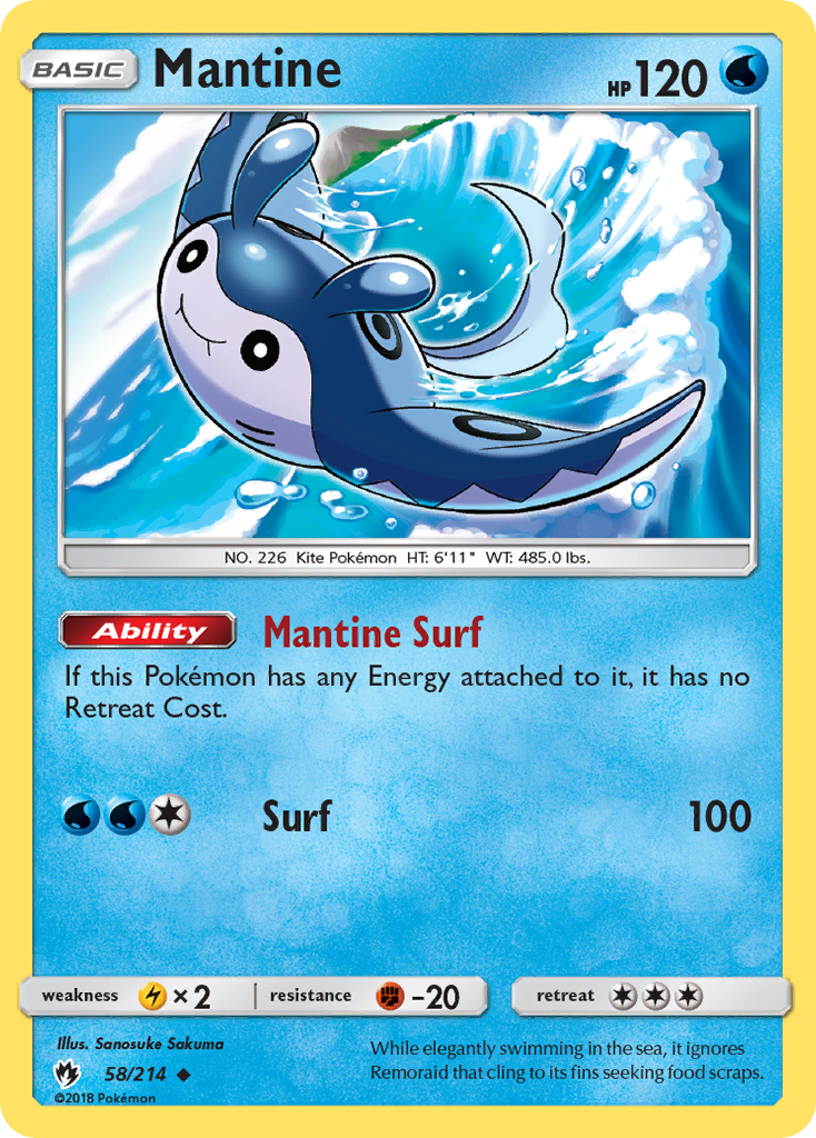 Mantine (58/214) [Sun & Moon: Lost Thunder] | Silver Goblin