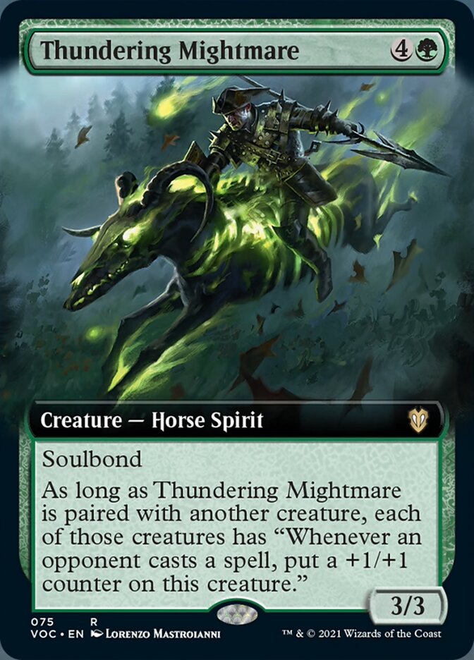 Thundering Mightmare (Extended Art) [Innistrad: Crimson Vow Commander] | Silver Goblin