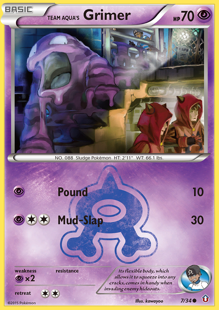 Team Aqua's Grimer (7/34) [XY: Double Crisis] | Silver Goblin