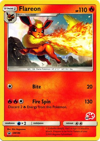 Flareon (SM186) (Charizard Stamp #44) [Battle Academy 2020] | Silver Goblin