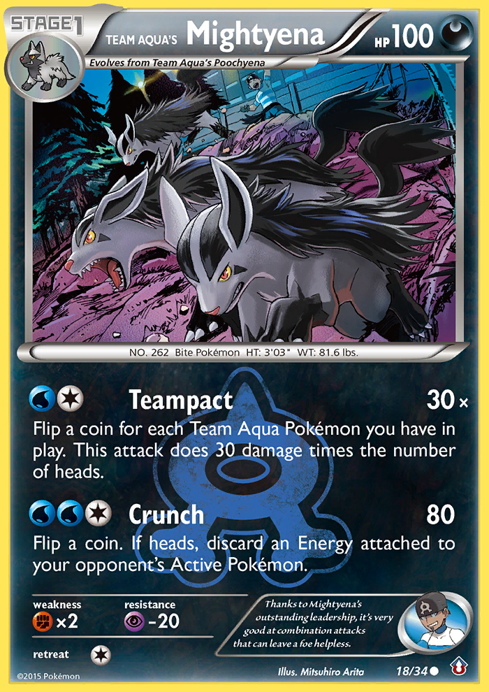 Team Aqua's Mightyena (18/34) [XY: Double Crisis] | Silver Goblin